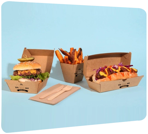 eco friendly printed restaurant food packaging