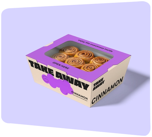 printed food boxes with window