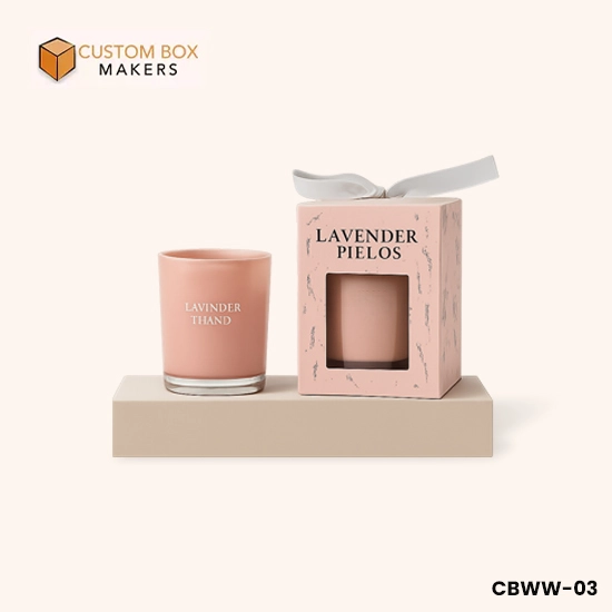 Candle Box With Window Ribbion