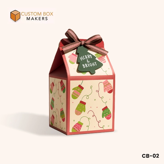 custom christmas boxes with ribbon