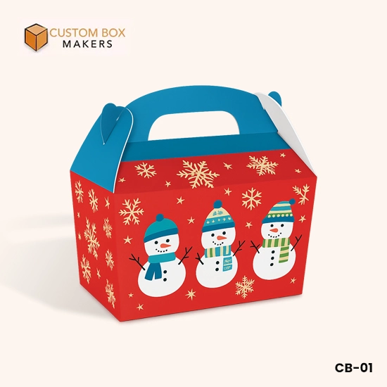 custom christmas boxes in gable shape