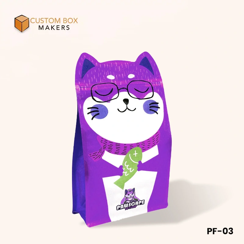 shaped cat food packaging