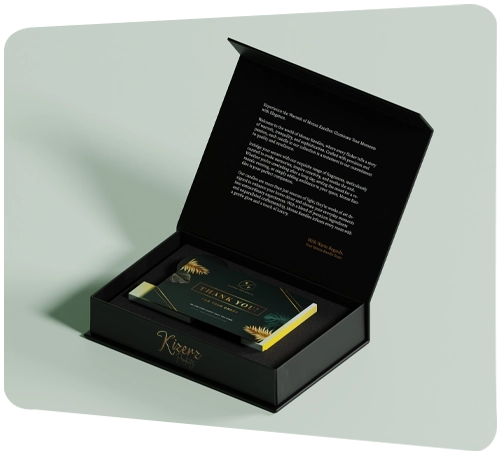 luxury rigid box with inside and outside printing