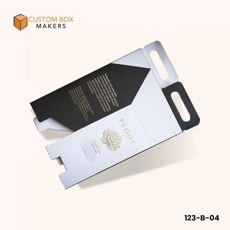 snap lock botton box with hang hole