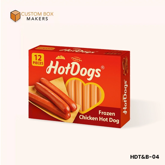 hot dog box with logo