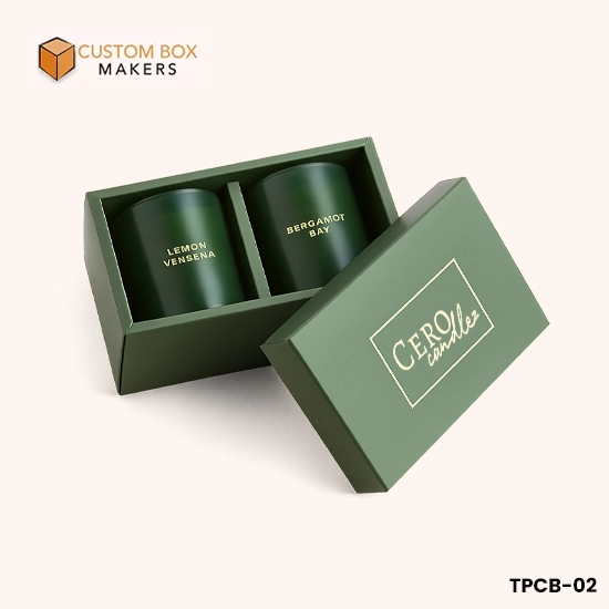 lid and tray candle boxes