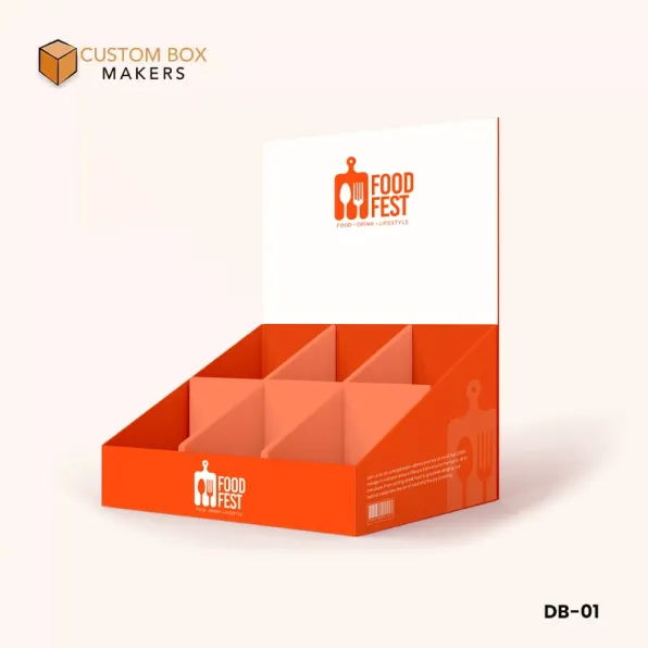 two step counter display boxes