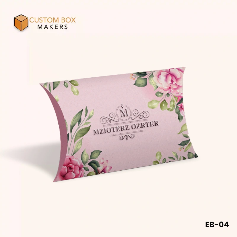 pillow shaped embossed boxes