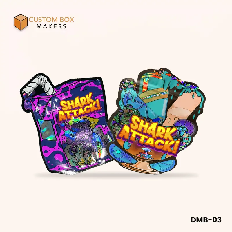 printed die cut mylar bags