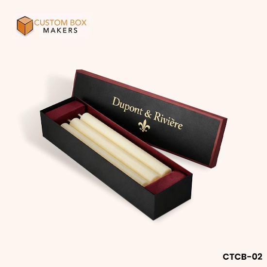 Two Piece Rigid Taper Candle Boxes